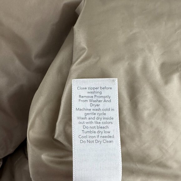 Athleta Summit Insulated Parka Jacket XL Beige Gold Primaloft Nylon CJ-2053 - Picture 10 of 10